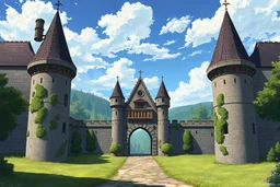 In anime style, medieval, duchy of entrance