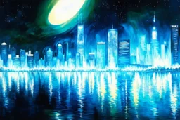 Night, City, sci-fi, future, music videoclips influence, claude monet impressionism paintings