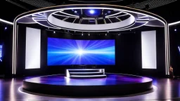 luxury stage with flash animation light and lcd big screen in baground