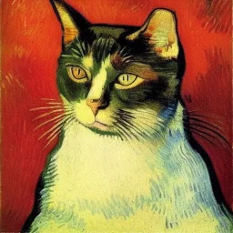 Portrait of a cat by Van Gogh