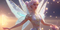 crystal subtle flower in a galactic ambiance beautiful fairy, transparent, delicate colors, in the foreground, full of details, smooth，soft light atmosphere, light effect，vaporwave colorful, concept art, smooth, extremely sharp detail, finely tuned detail, ultra high definition, 8 k, unreal engine 5, ultra sharp focus