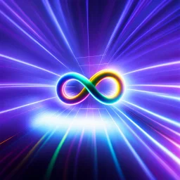 infinity symbol brightly coloured ∞ moving at warp speed, colours from infinity flowing through image with speed, DSLR with a 80mm lens, set to f/16 and a slow shutter speed of 1/15s, striking, neon, chiaroscuro, dramatic, captivating, powerful, fantasy, beautiful, octane render, 16k post-production, artstation: award-winning: atmospheric: commanding: fantastical: clarity: ultra quality: striking: brilliance: stunning colors: amazing depth; lens: f/11, 35mm