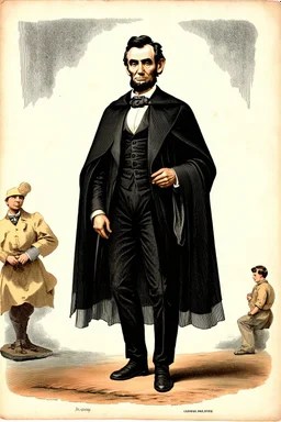 abraham lincoln wearing a cloak