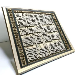 Arabic letter board in Thuluth script