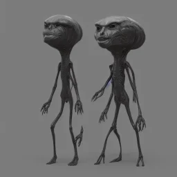 full length alien clean art NFT, blender 3d