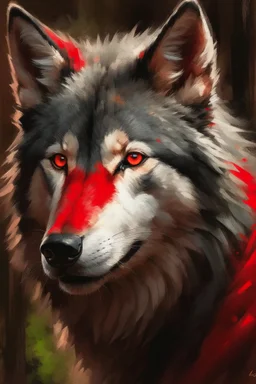 A wolf painted by Heironymous Bosxh