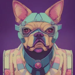 A beautiful portrait of a cute cyberpunk dog by sandra chevrier and, greg rutkowski and wlop, purple blue color scheme, high key lighting, volumetric light, digital art, highly detailed, fine detail, intricate, ornate, complex, octane render, unreal engine, photorealistic