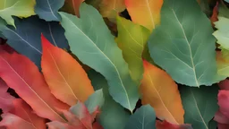 Close-up of colored plant leaves