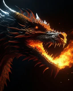 A fire-breathing dragon 8k