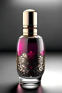 create a perfume oil bottle, blend it with modern and oriental design language