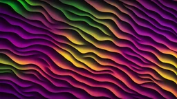 Red yellow green purple color gradient wave background on black, grainy texture effect, copy space