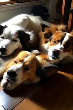 cane che dorme sdraiato