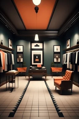 fashion store space design retro style