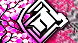 implant the logo in a sakura wallpaper