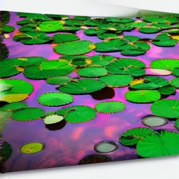 Lotus pond in forest psychedelic