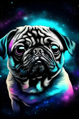 galaxy pug realistic