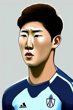 Son Heung-min Footballer cartoon 2d