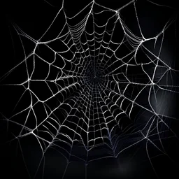 black spider web