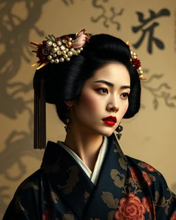 drew luther in oblivion, 20142014 b art project photography bsc photography d, in the style of sandra chevrier, elaborate kimono, joachim beuckelaer, photorealistic detail, american prints 1880–1950, light bronze and indigo --ar 127:128
