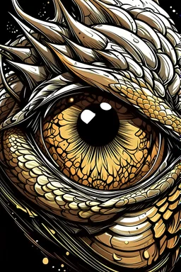 the eye of a dragon in manga style