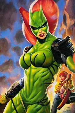 Full body portrait, painting, medium shot lady style of savage dragon