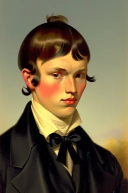 Extremely rich dutch young man portrait 1840s