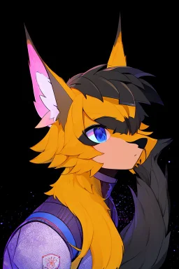 an anthropomorphic fox fursona, female