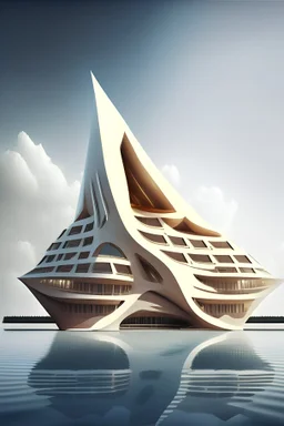 Design of a five-star hotel in the shape of a boat sail