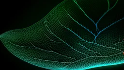 leaf zoom view in quantum physics style