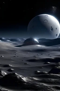 secret extraterrestrial base on the moon watching planet earth