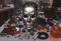 knolling cyborg head parts