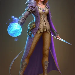 D&D character, female, vampire, druid, nature, tan skin, purple galaxy cloak