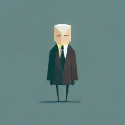 minimalistic character. lawyer