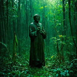 some mysterious figures, odd background, cinematic, Hieronymus Bosch, Max Ernst, vegetal life, rotten, ambient light, cry, ritual