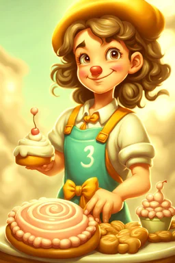 a cartoon character thirty years old confectioner , an ultrafine detailed painting by senior character artist, featured on polycount, sots art, artstation hd, 2d game art, behance hd