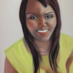 Full body portrait, painting, medium shot lady Yanderecore