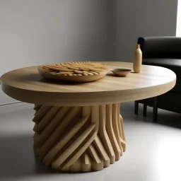 Table inspired by the rounded pasta concept