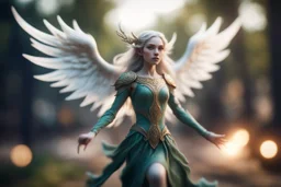 motion blur swooping elven monster angel bokeh like f/0.8, tilt-shift lens 8k, high detail, smooth render, down-light, unreal engine, prize winning