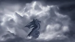 dragon in a big cloud