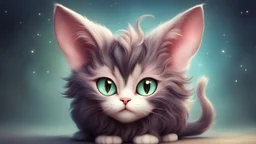 Fantasy cat with big ears