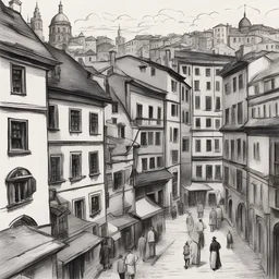 1950 drawing old city