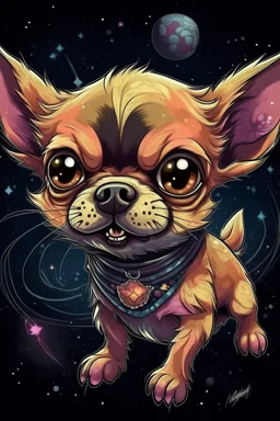 a mythical very aggressive chiwawa dog in the space