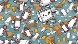 cartoon milk carton dancing