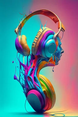 /imagine prompt: headphones, anatomy, colorful