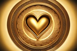 a golden heart sighn rotating