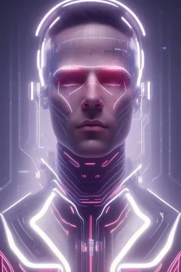 cyberpunk, head, men, portrai, tron