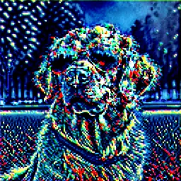 Create a realistic image of a golden retriever with Sunglasses playing in a park, focusing on vibrant colors and a realistic environment.