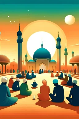 An image of Friday for Muslims describes Friday in a realistic and imaginative way