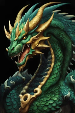 Retrato hombre dragon inspirado en Nami,