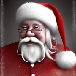 Down syndrome Santa Clause, portrait, 8k resolution